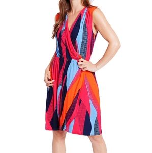 COPY - Color Block Wrap Beach Dress
